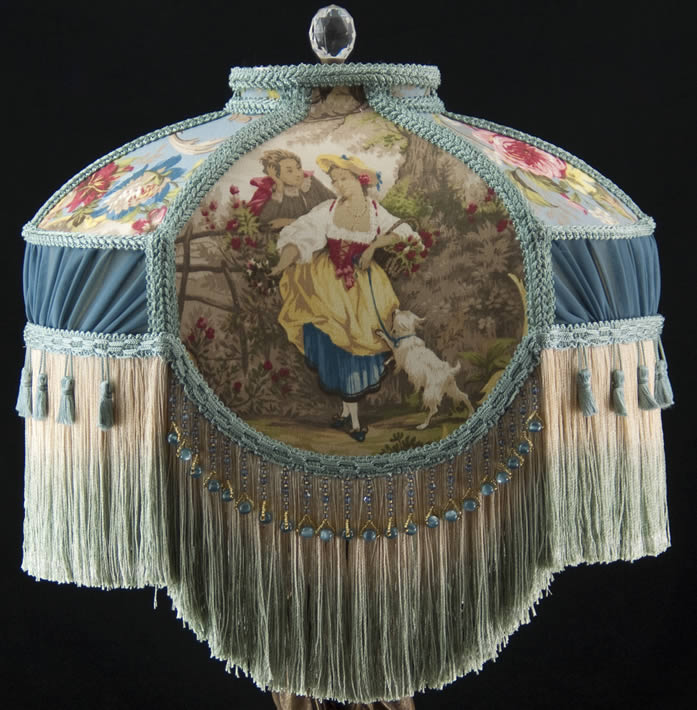 Plain Jane Shop Fringed Lampshade Toile Fragonard Photo 1